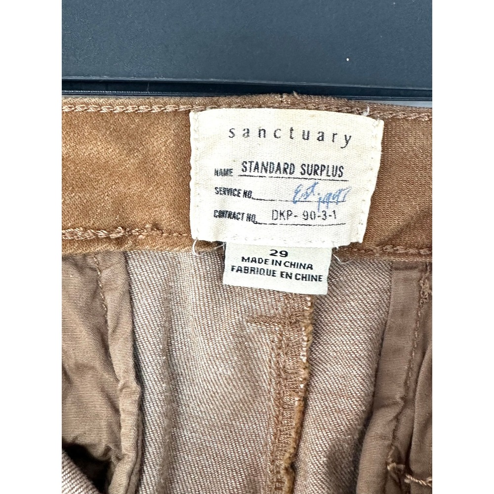 Sanctuary Standard Surplus mustard tan pants 29 womens Cruiser Wide leg twill - Picture 3 of 8